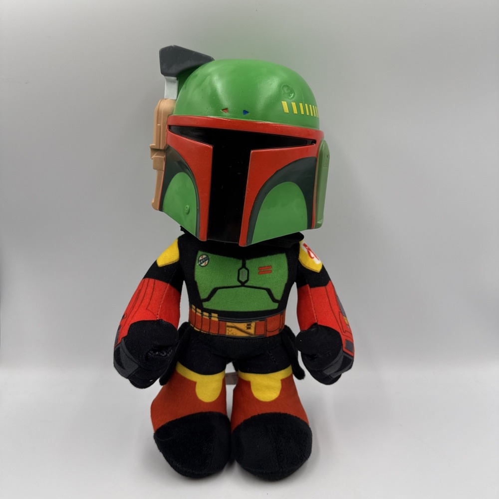 Star Wars Boba Fett Mattel Plush Figure Plastic Helmet Mandalorian Bounty Hunter